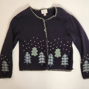 Christopher & Banks Hand Embroidered Christmas Sweater Size Small